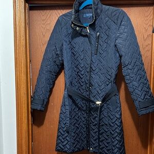 Cole Haan Women's Navy Walker Quilted Coat S/P